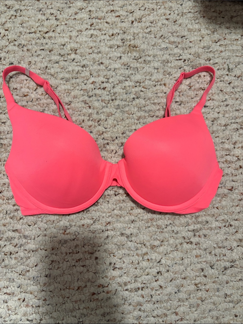Victoria's Secret Bright Coral Push Up Bra